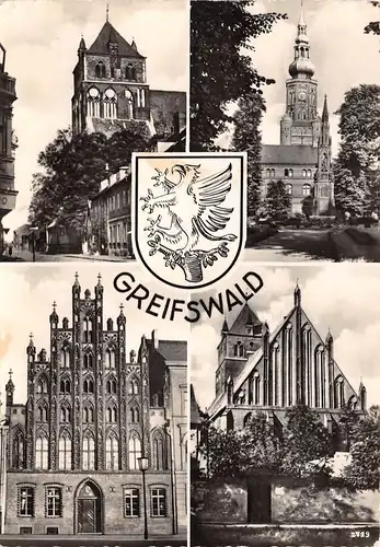 Greifswald Teilansichten Mehrbildkarte gl1963 169.364