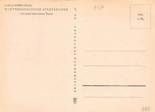 Backnang von Ludwig Schäfer-Grohe Stadtansicht ngl 170.260