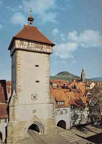 Reutlingen Tübinger Tor mit Marienkirche und Achalm ngl 170.394