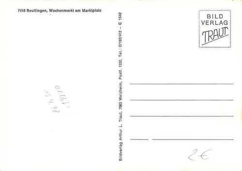 Reutlingen Wochenmarkt am Marktplatz ngl 170.418