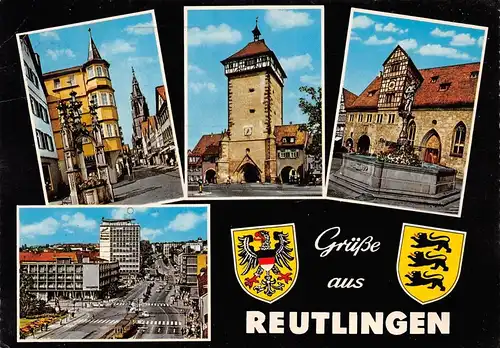 Reutlingen Teilansichten Mehrbildkarte glca.1990 170.422