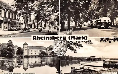 Rheinsberg Markt Straßenpartie Sanatorium gl1970 171.364