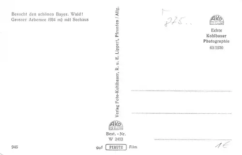 Bayerischer Wald Großer Arbersee mit Seehaus ngl 170.566