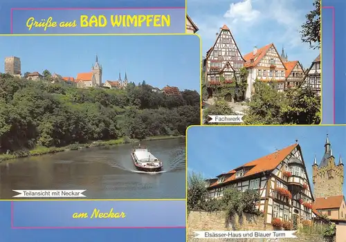 Bad Wimpfen Uferansicht Fachwerk Elsässer-Haus ngl 170.604