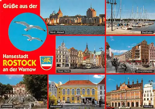 Rostock Teilansichten Mehrbildkarte gl1999 171.525