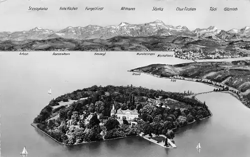 Insel Mainau im Bodensee Panorama gl1954 170.763
