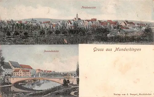 Munderkingen a.D. Donaubrücke Panorama gl1902 170.815