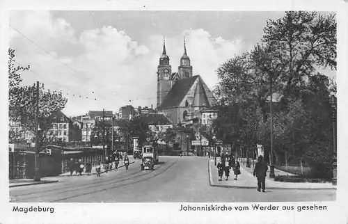 Magdeburg Johanniskirche vom Werder aus ngl 171.599