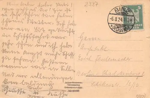 Binz auf Rügen vom Blitzweg gesehen gl1924 169.873