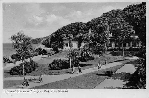 Ostseebad Göhren auf Rügen Weg zum Strande ngl 169.747