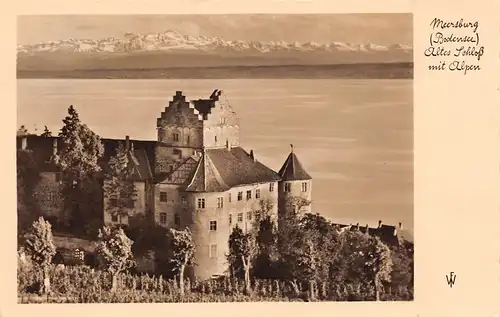 Meersburg/Bodensee Altes Schloss mit Alpen gl1937 170.989