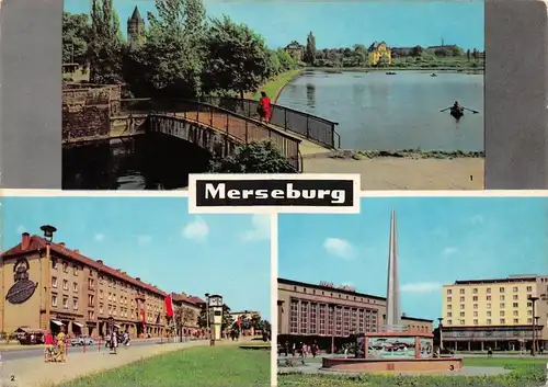 Merseburg Gotthardteich Thälmann-Straße Bahnhof Hochhaus ngl 172.417