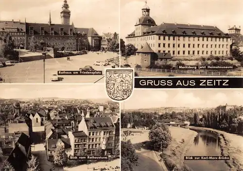 Zeitz Rathaus Moritzburg Blick zur Brücke glca.1970 172.484