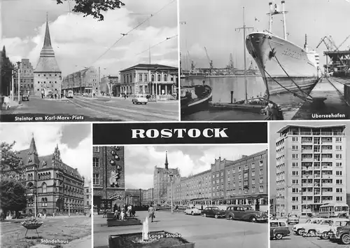 Rostock Steintor Überseehafen Ständehaus Straße gl1969 170.163