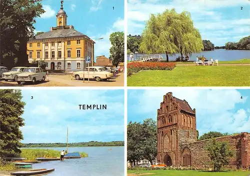 Templin Rathaus Stadtsee Lübbesee Prenzlauer Tor glca.1980 172.128