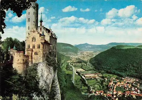 Schloss Lichtenstein und Stadtpanorama ngl 170.345
