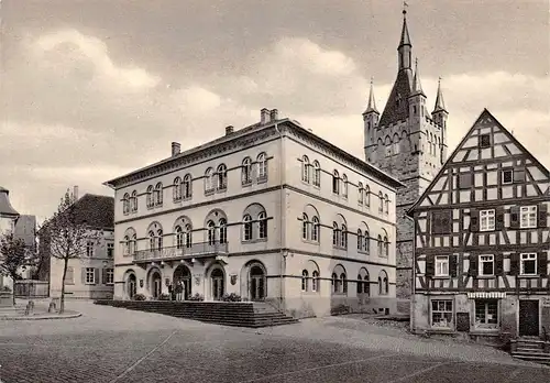 Bad Wimpfen Marktplatz mit Rathaus und Blauem Turm ngl 170.376