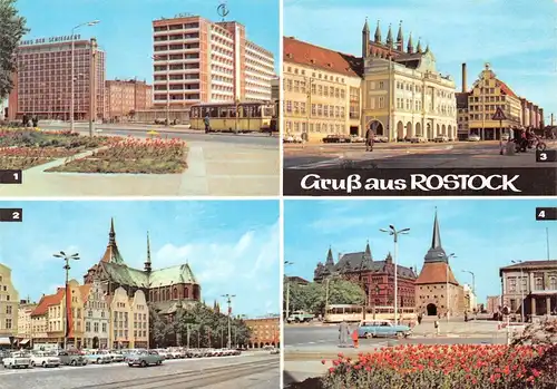 Rostock Interhotel Thälmann-Platz Rathaus glca.1970 170.203