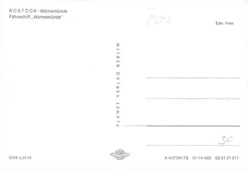 Rostock-Warnemünde Fährschiff ngl 172.267