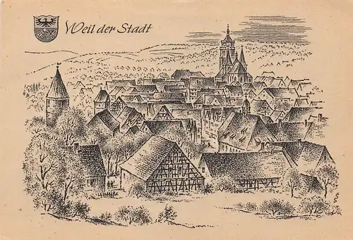 Weil der Stadt von Ludwig Schäfer-Grohe Stadtpartie ngl 170.236