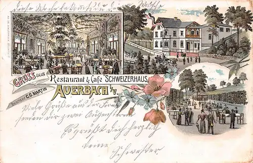 Auerbach i.V. Litho Restaurant Schweizerhaus gl1900 170.630