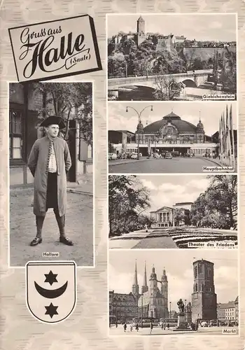 Halle a.S. Teilansichten Mehrbildkarte gl1964 171.769