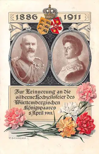 Zur Erinnerung an die Silberhochzeit des Württ. Königspaares 1911 ngl 170.510