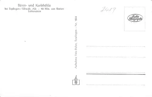 Erpfingen Schwäb.Alb Bärenhöhle - Karlshöhle ngl 170.520