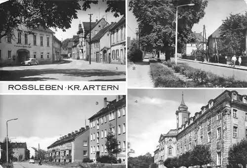 Rossleben (Kreis Artern) Platz Straßenpartien Oberschule gl1988 171.892