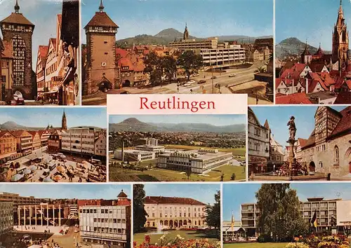 Reutlingen Teilansichten Mehrbildkarte glca.1980 170.524