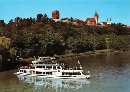 Bad Wimpfen Uferansicht und Ausflugsschiffe ngl 170.595