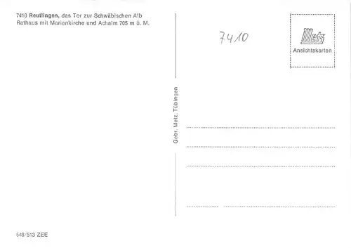 Reutlingen Rathaus mit Marienkirche ngl 170.875