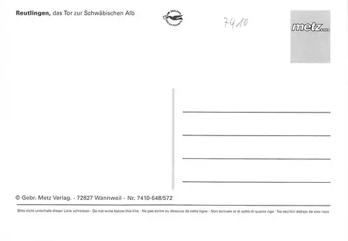 Reutlingen Teilansichten Mehrbildkarte ngl 170.871