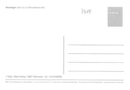 Reutlingen Teilansichten Mehrbildkarte ngl 170.889