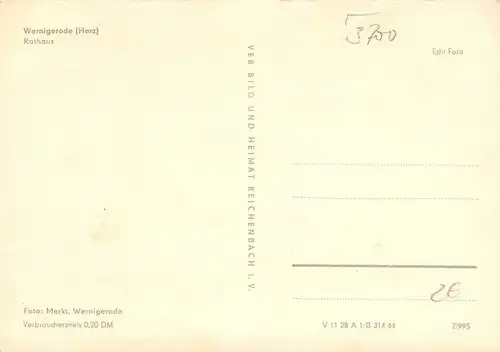 Wernigerode (Harz) Rathaus ngl 172.370