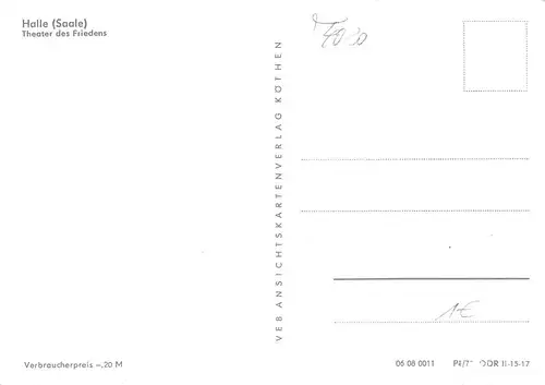 Halle/Saale Theater des Friedens ngl 172.407