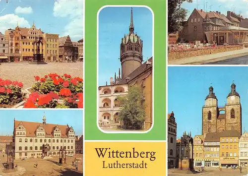 Lutherstadt Wittenberg Markt Schlosskirche Eiscafé Rathaus gl1981 172.462