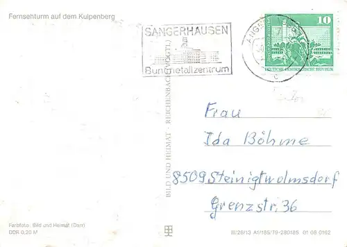 Kyffhäuser Fernsehturm auf dem Kulpenberg gl1980 172.470