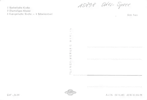 Neuzelle Katholische und Evangelische Kirche Schwimmbad ngl 172.498