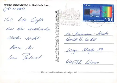 Neubrandenburg Teilansichten Mehrbildkarte gl1996 171.367