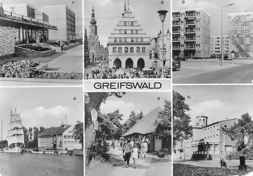 Greifswald Teilansichten Mehrbildkarte gl1977 171.405