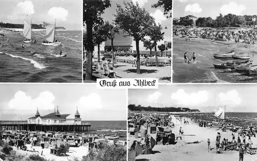 Seebad Ahlbeck Teilansichten und Strand gl1957 171.427