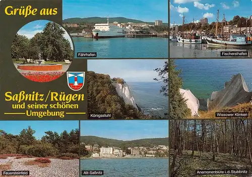 Saßnitz (Rügen) Teilansichten Mehrbildkarte gl1992 171.492