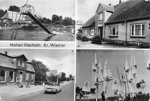 Hohen Viecheln (Kreis Wismar) Badestelle Gaststätte Straßen gl1980 171.515