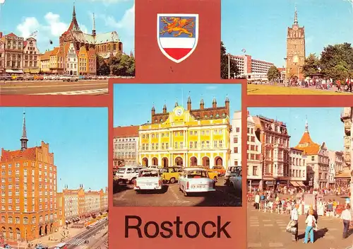 Rostock Teilansichten Mehrbildkarte gl1981 171.523