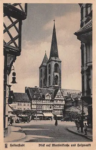 Halberstadt Blick auf Martinikirche und Holzmarkt ngl 171.659