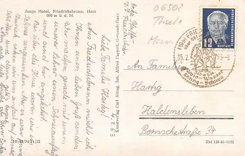 Friedrichsbrunn (Harz) Jungs Hotel gl1953 171.804