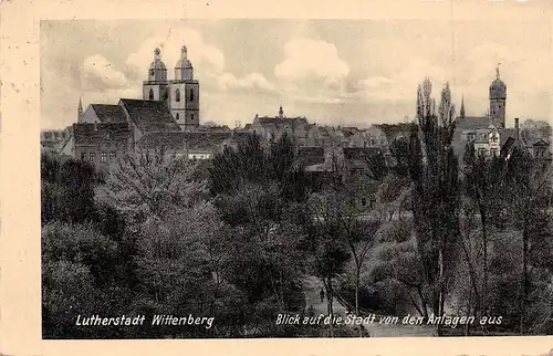 Lutherstadt Wittenberg Blick auf die Stadt von den Anlagen aus gl1941 171.862
