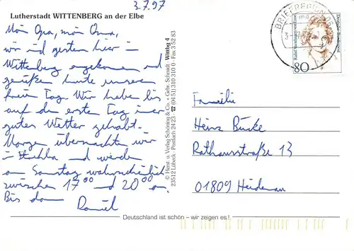 Lutherstadt Wittenberg Teilansichten Mehrbildkarte gl1997 171.865