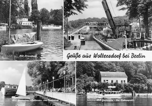 Woltersdorf bei Berlin Café Gaststätten Uferpartien glca.1980 172.008